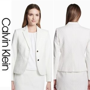calvin klein white blazer women